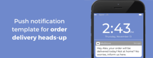 Share breaking news of order delivery via Push Notifications